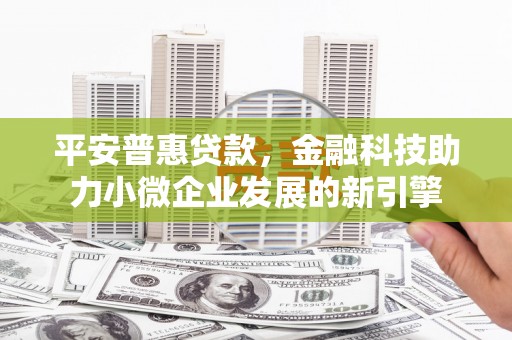 闽侯平安普惠贷款，金融科技助力小微企业发展的新引擎