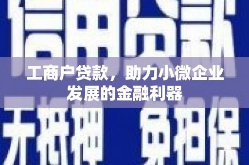 闽侯工商户贷款，助力小微企业发展的金融利器