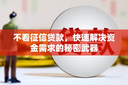 闽侯不看征信贷款，快速解决资金需求的秘密武器