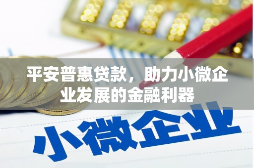 闽侯平安普惠贷款，助力小微企业发展的金融利器
